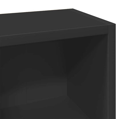 Scaffali Porta CD 2 pz Neri 21x16x93,5 cm Legno Multistrato | homemem39