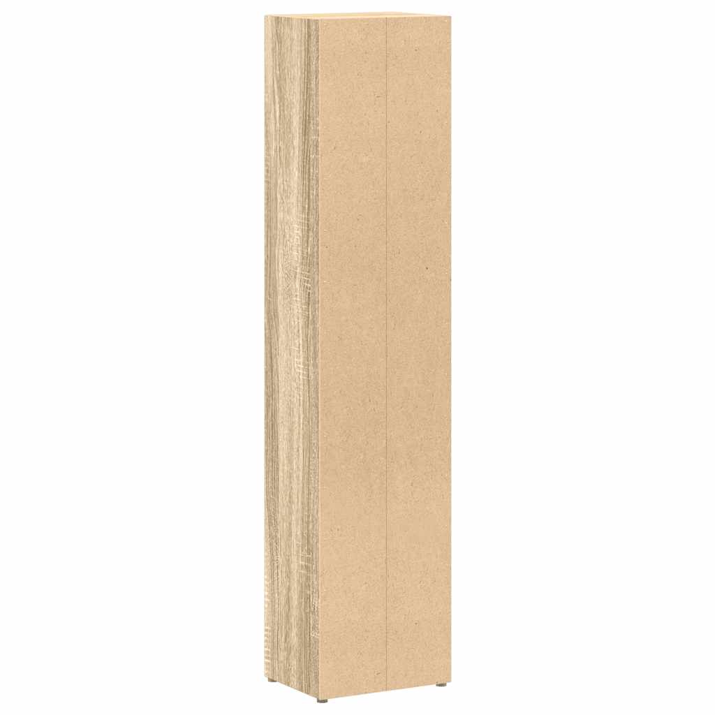 Mobili Porta CD 2pz Rovere Sonoma 21x16x93,5 Legno Multistrato | homemem39