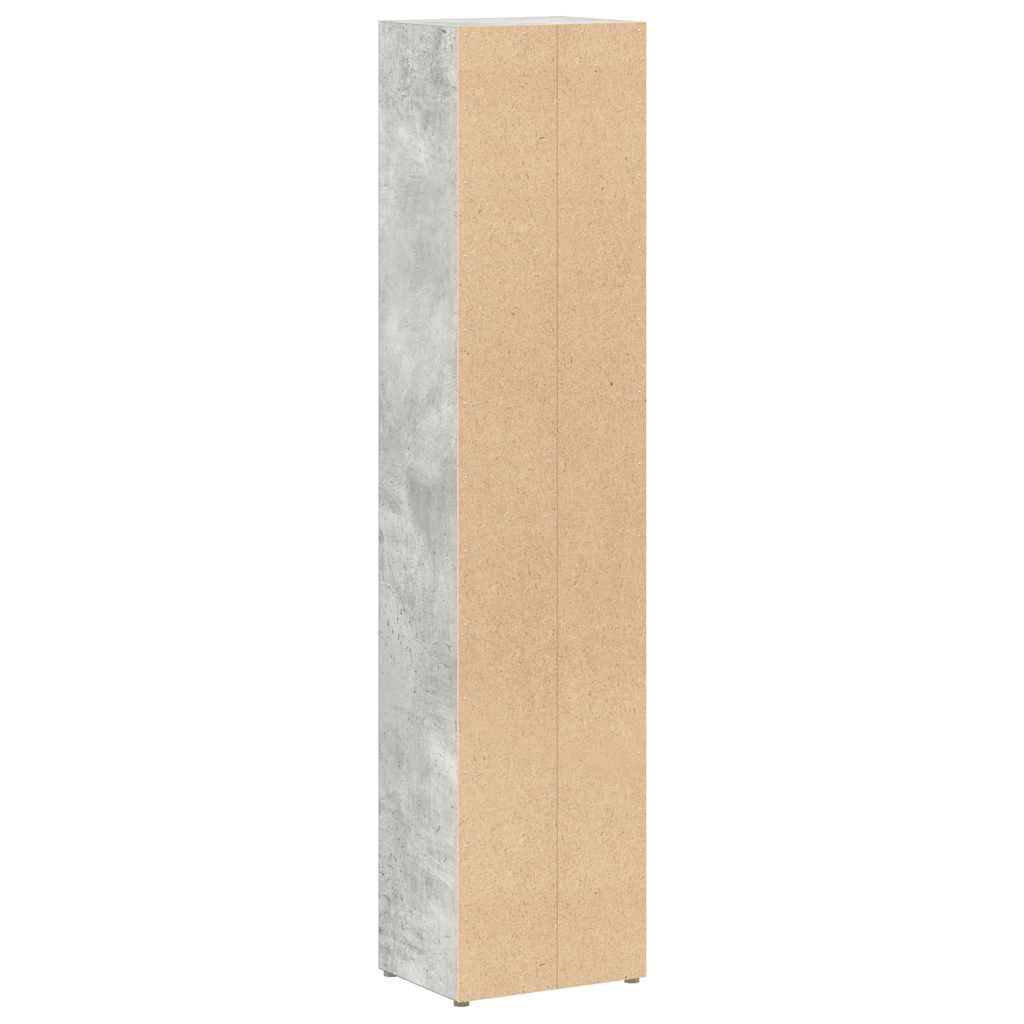 Scaffali CD 2pz Grigio Cemento 21x16x93,5 cm Legno Multistrato | homemem39