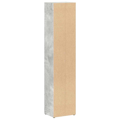 Scaffali CD 2pz Grigio Cemento 21x16x93,5 cm Legno Multistrato | homemem39