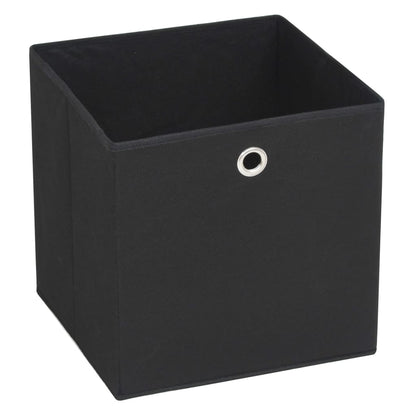 Contenitori 4 pz in Tessuto non Tessuto 28x28x28 cm Nero - homemem39