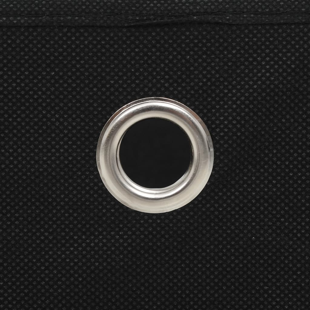 Contenitori 4 pz in Tessuto non Tessuto 28x28x28 cm Nero - homemem39