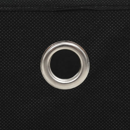 Contenitori 4 pz in Tessuto non Tessuto 28x28x28 cm Nero - homemem39