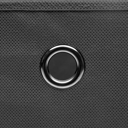 Contenitori con Coperchi 4 pz 28x28x28 cm Grigio - homemem39