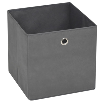 Contenitori 10 pz in Tessuto non Tessuto 28x28x28 cm Grigio - homemem39