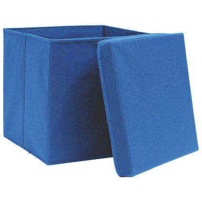 Contenitori con Coperchi 4 pz 28x28x28 cm Blu