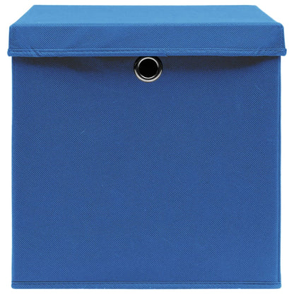 Contenitori con Coperchi 4 pz 28x28x28 cm Blu