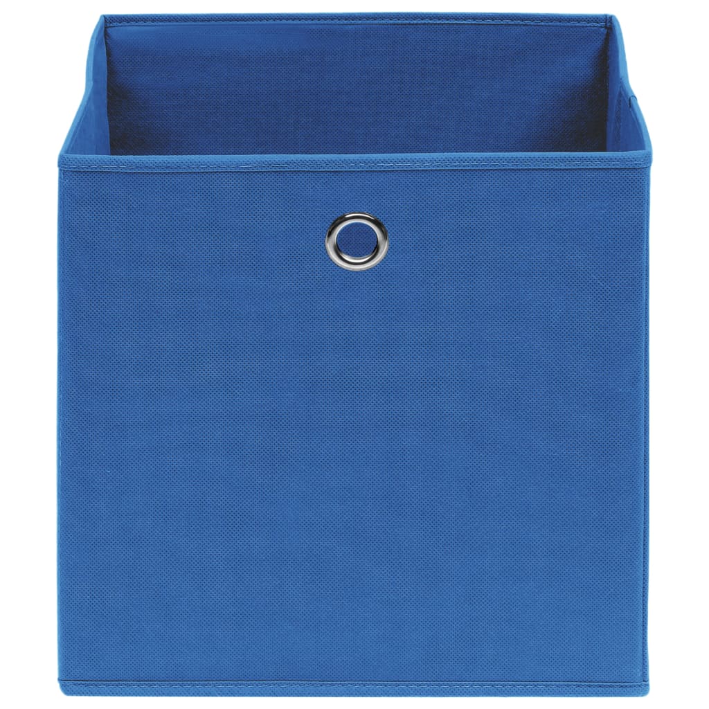 Contenitori 10 pz in Tessuto non Tessuto 28x28x28 cm Blu - homemem39