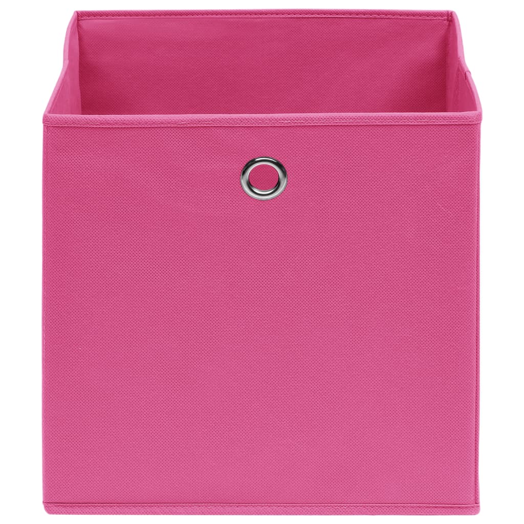 Contenitori 4 pz in Tessuto non Tessuto 28x28x28 cm Rosa