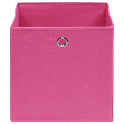 Contenitori 10 pz in Tessuto non Tessuto 28x28x28 cm Rosa