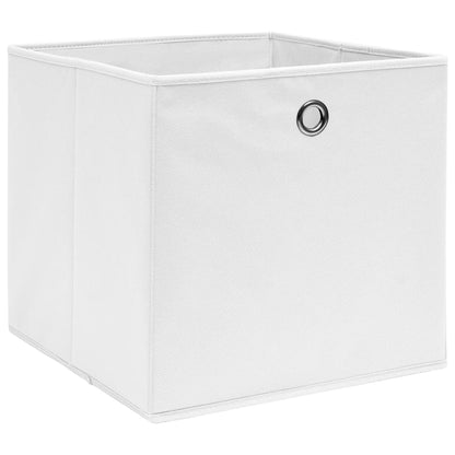 Contenitori 10 pz in Tessuto non Tessuto 28x28x28 cm Bianco - homemem39