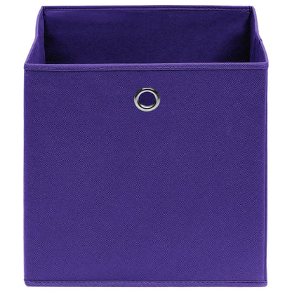 Contenitori 4 pz in Tessuto non Tessuto 28x28x28 cm Viola