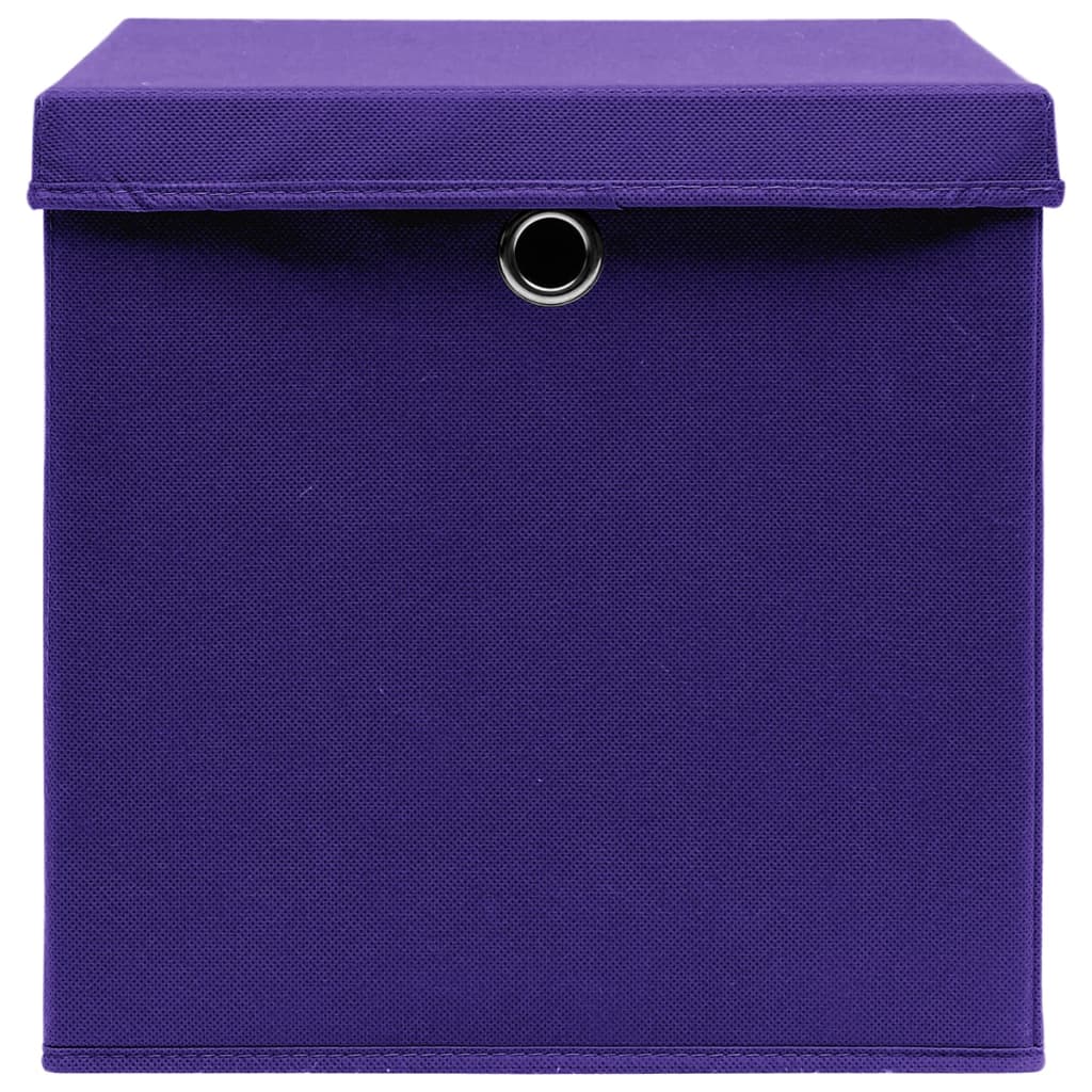 Contenitori con Coperchi 4 pz 28x28x28 cm Viola