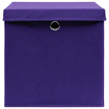 Contenitori con Coperchi 4 pz 28x28x28 cm Viola