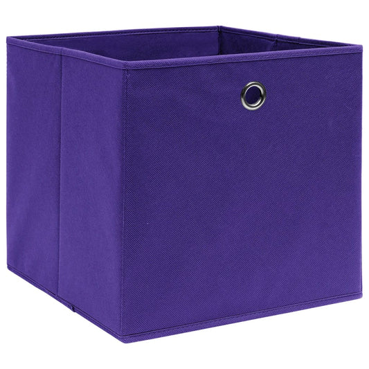 Contenitori 10 pz in Tessuto non Tessuto 28x28x28 cm Viola - homemem39