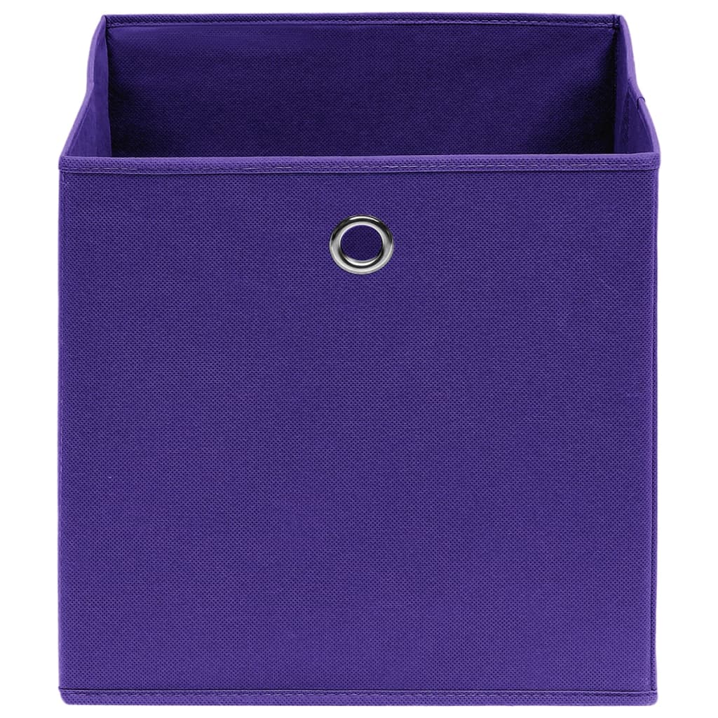 Contenitori 10 pz in Tessuto non Tessuto 28x28x28 cm Viola - homemem39