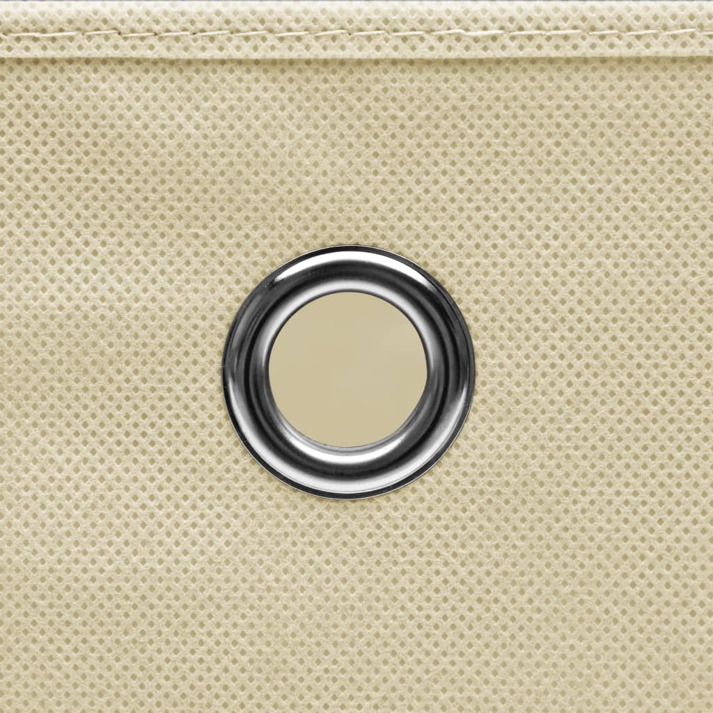 Contenitori con Coperchi 4 pz 28x28x28 cm Crema - homemem39