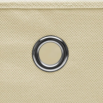 Contenitori con Coperchi 4 pz 28x28x28 cm Crema - homemem39