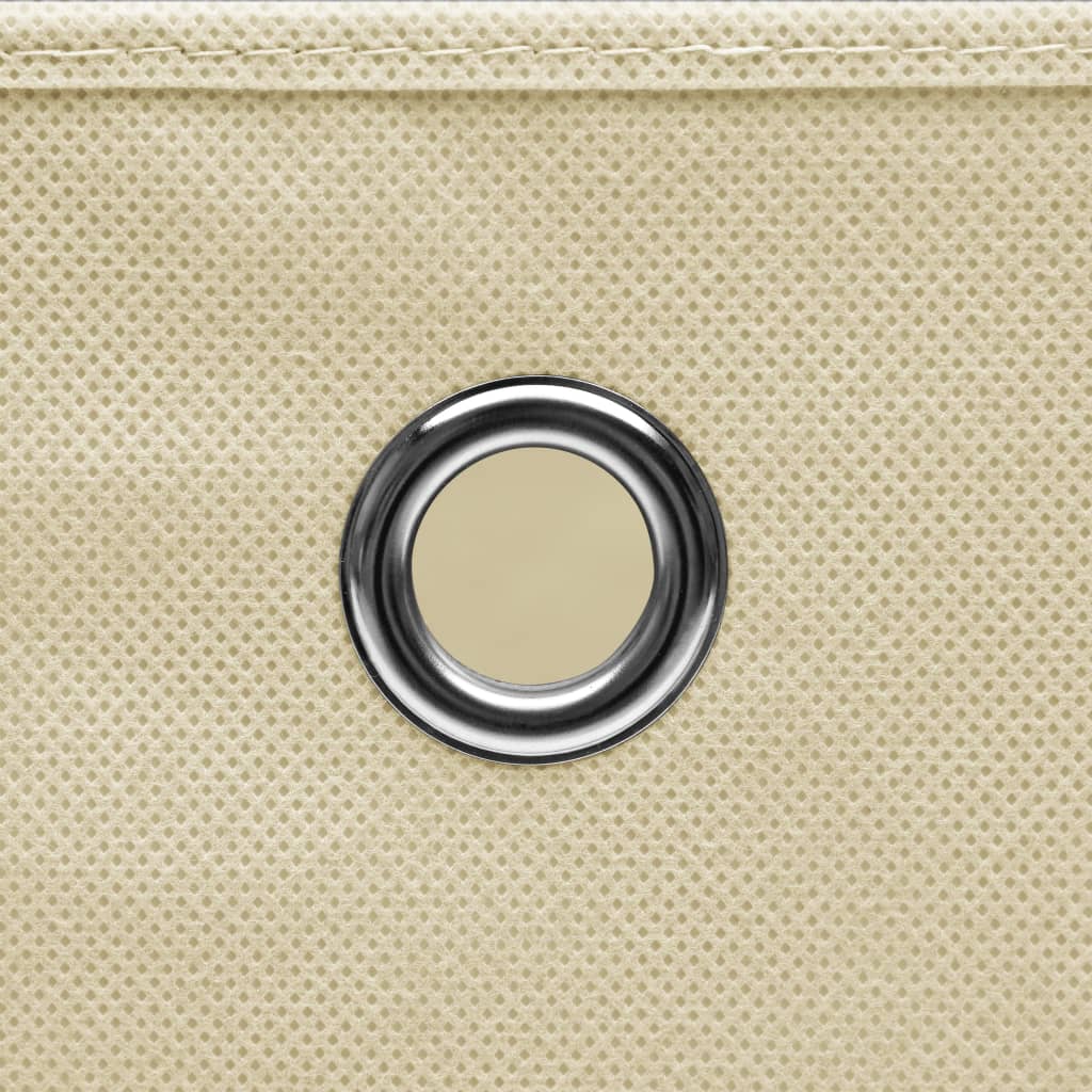 Contenitori con Coperchi 10 pz 28x28x28 cm Crema - homemem39