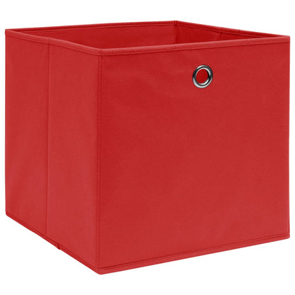 Contenitori 4 pz in Tessuto non Tessuto 28x28x28 cm Rosso