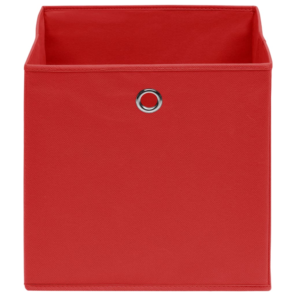 Contenitori 4 pz in Tessuto non Tessuto 28x28x28 cm Rosso