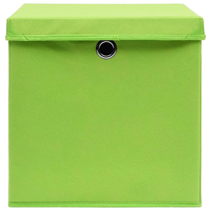 Contenitori con Coperchi 4 pz 28x28x28 cm Verde