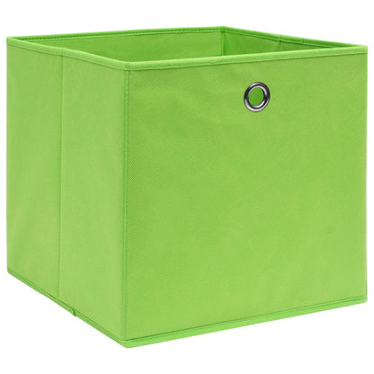 Contenitori 10 pz in Tessuto non Tessuto 28x28x28 cm Verde - homemem39