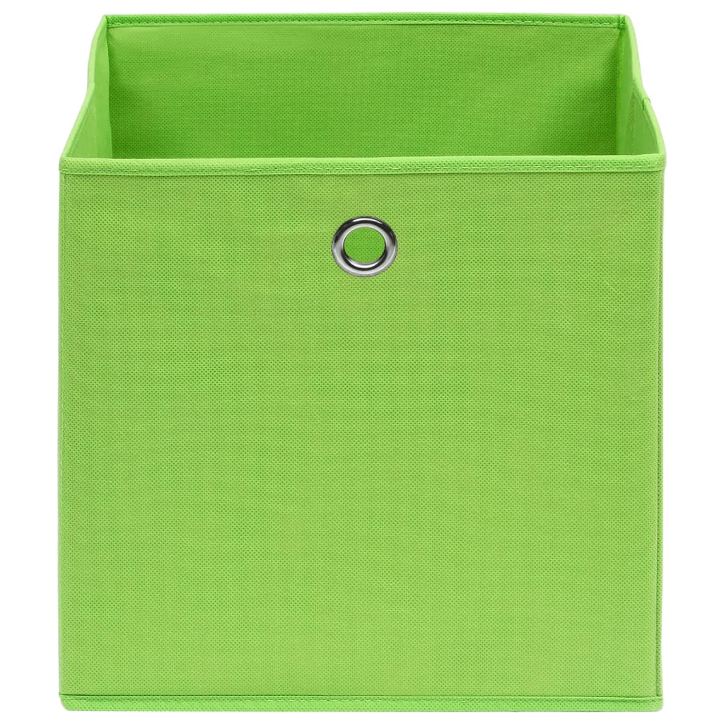 Contenitori 10 pz in Tessuto non Tessuto 28x28x28 cm Verde - homemem39