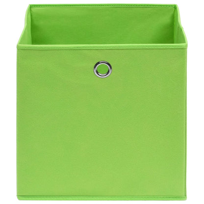 Contenitori 10 pz in Tessuto non Tessuto 28x28x28 cm Verde - homemem39