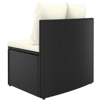 Set Divani da Giardino 2 pz con Cuscini in Polyrattan Nero | homemem39