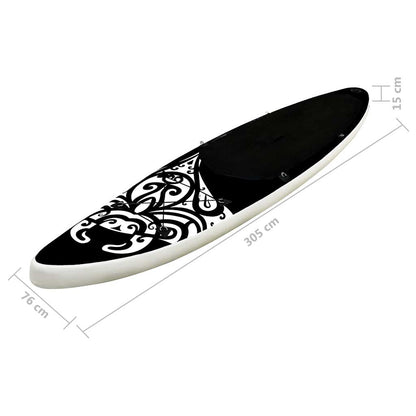 Set Tavola Gonfiabile da SUP 305x76x15 cm Nera | homemem39