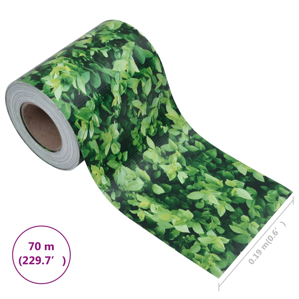 Recinzione Frangivento da Giardino PVC 70x0,19 m Verde - homemem39