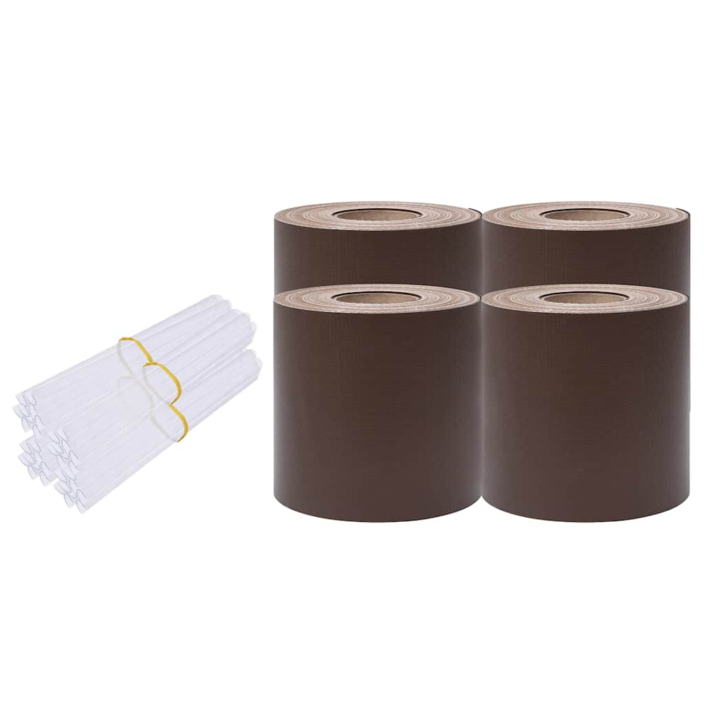 Recinzione Frangivento 4 pz in PVC 35x0,19m Marrone | homemem39