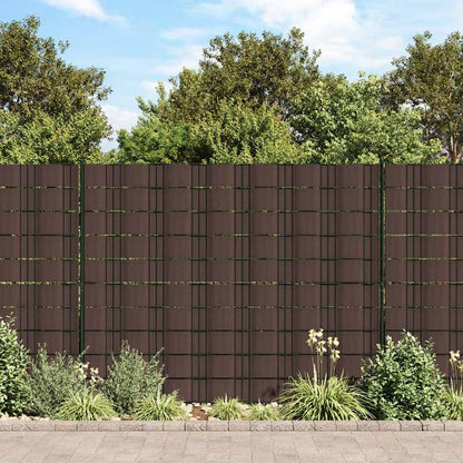 Recinzione Frangivento 4 pz in PVC 35x0,19m Marrone
