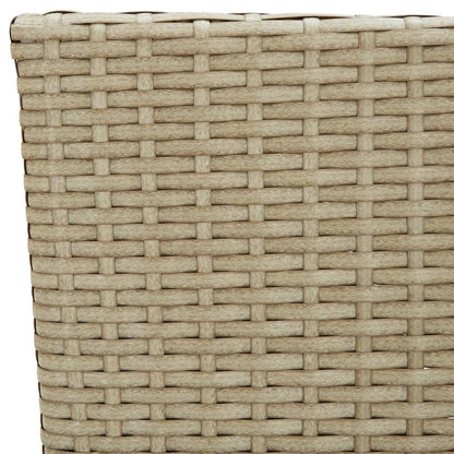 Sedie da Pranzo per Giardino 4 pz in Polyrattan Beige