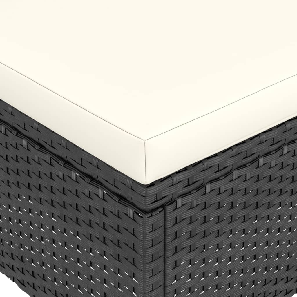 Set Sedie e Sgabelli da Giardino 4 pz in Polyrattan Nero - homemem39