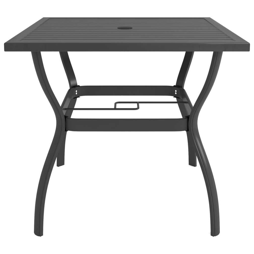 Tavolo da Giardino Antracite 81,5x81,5x72 cm in Acciaio | homemem39