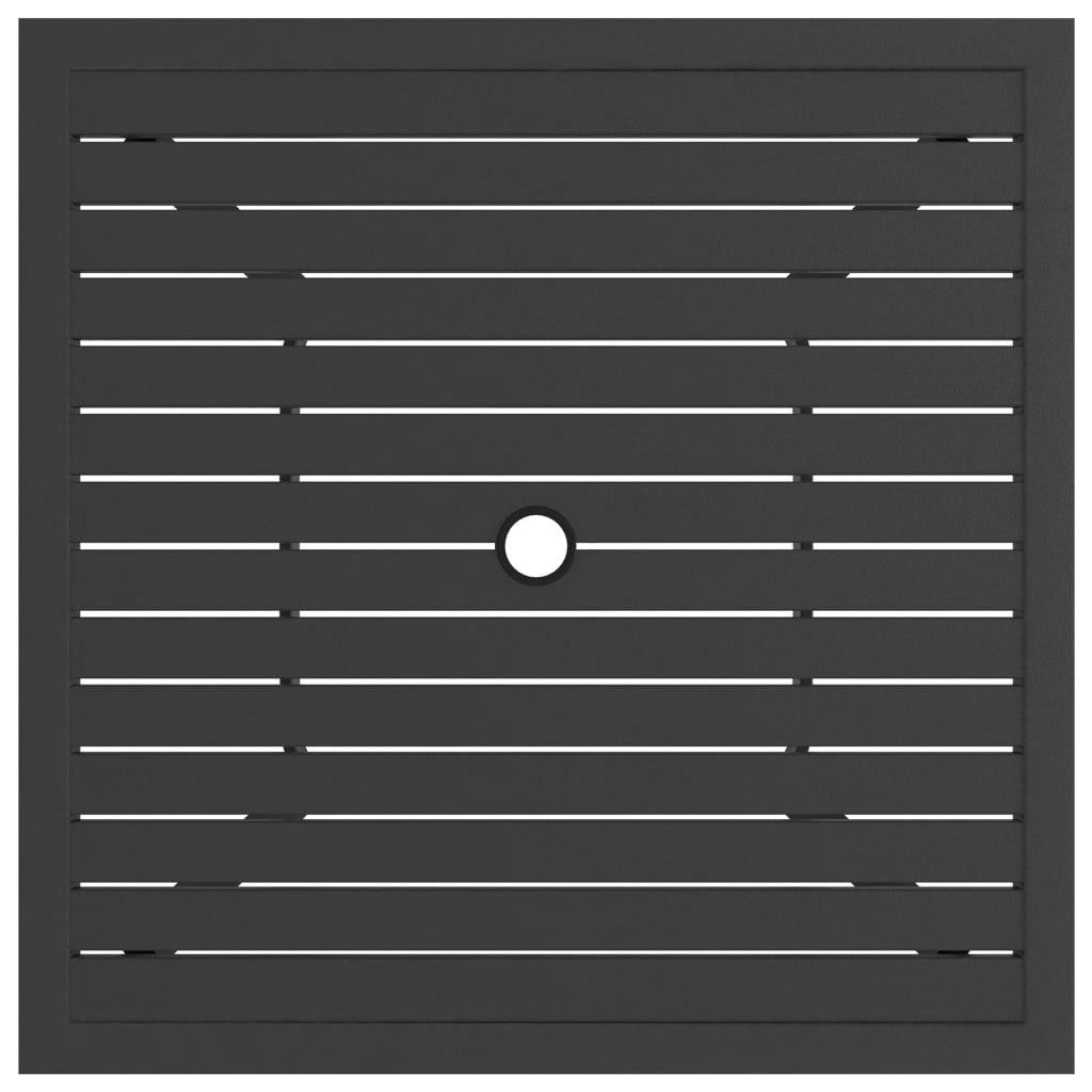 Tavolo da Giardino Antracite 81,5x81,5x72 cm in Acciaio - homemem39
