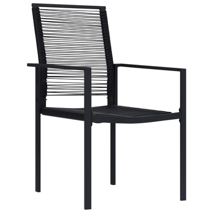 Sedie da Giardino 2 pz in Rattan PVC Nero - homemem39