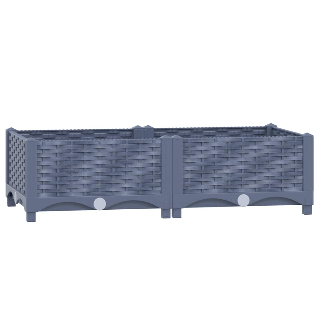 Fioriera Rialzata 80x40x23 cm in Polipropilene