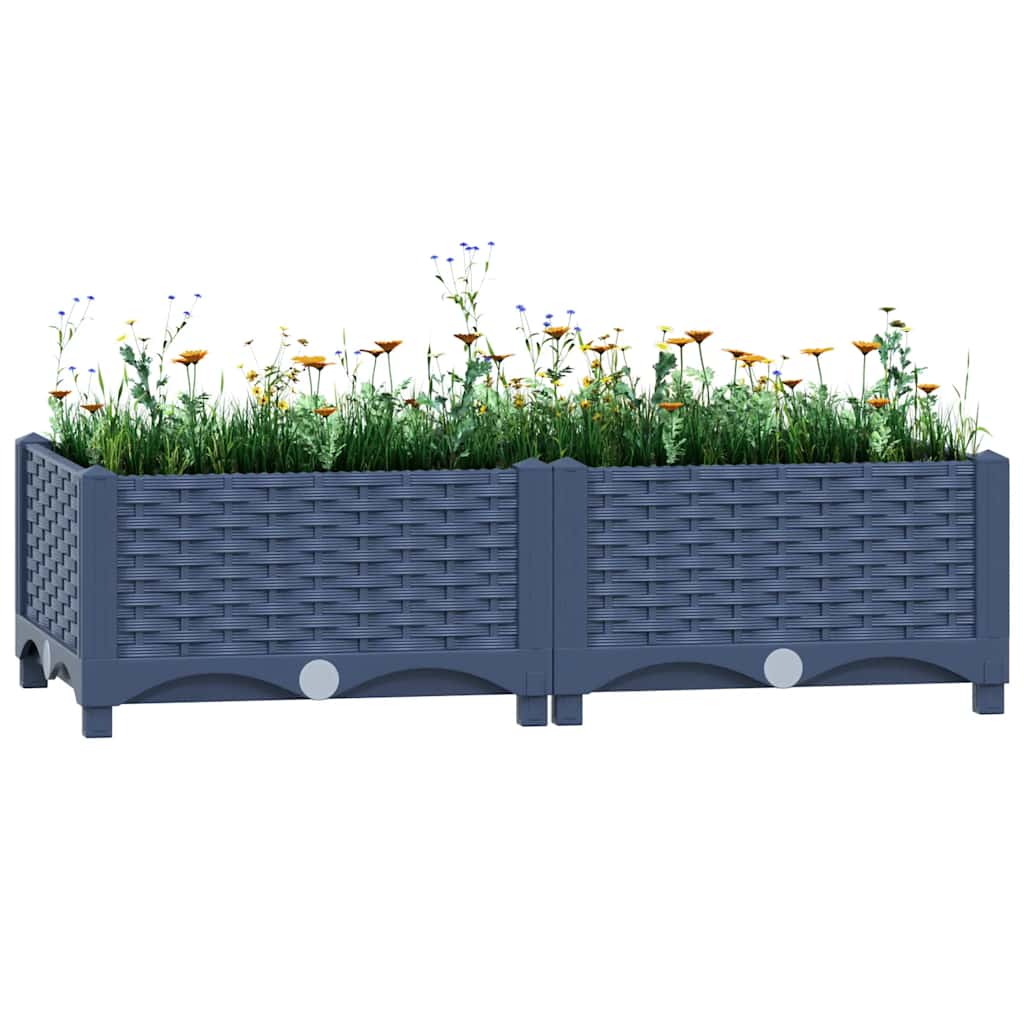 Fioriera Rialzata 80x40x23 cm in Polipropilene
