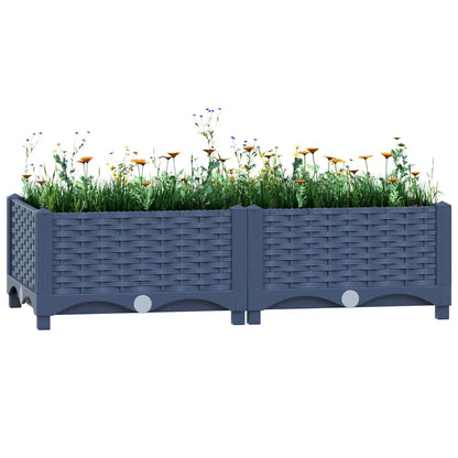 Fioriera Rialzata 80x40x23 cm in Polipropilene