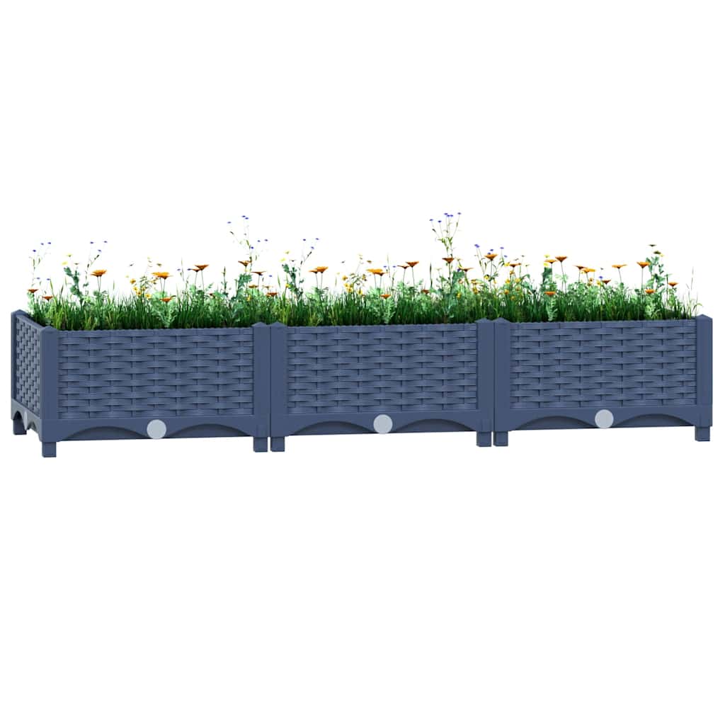 Fioriera Rialzata 120x40x23 cm in Polipropilene