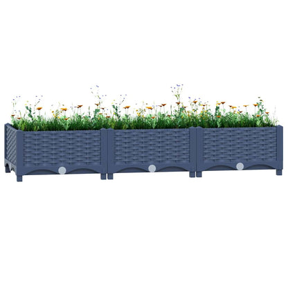 Fioriera Rialzata 120x40x23 cm in Polipropilene