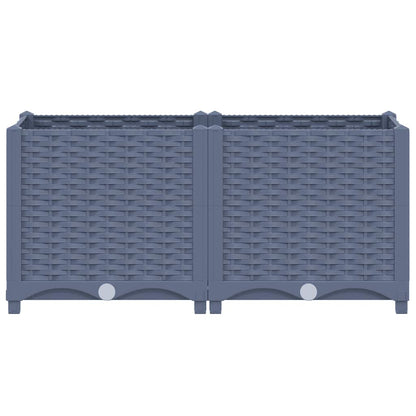 Fioriera Rialzata 80x40x38 cm in Polipropilene