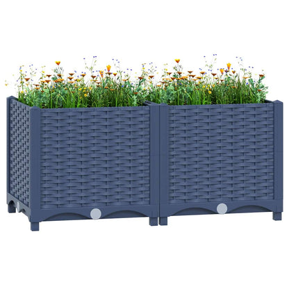 Fioriera Rialzata 80x40x38 cm in Polipropilene
