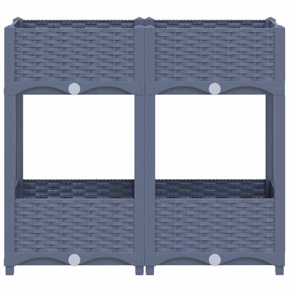 Fioriera Rialzata 80x40x71 cm in Polipropilene