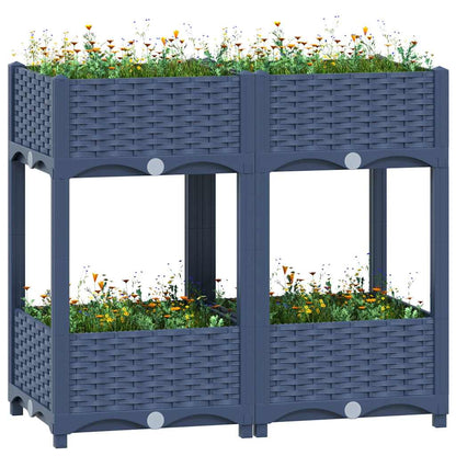 Fioriera Rialzata 80x40x71 cm in Polipropilene