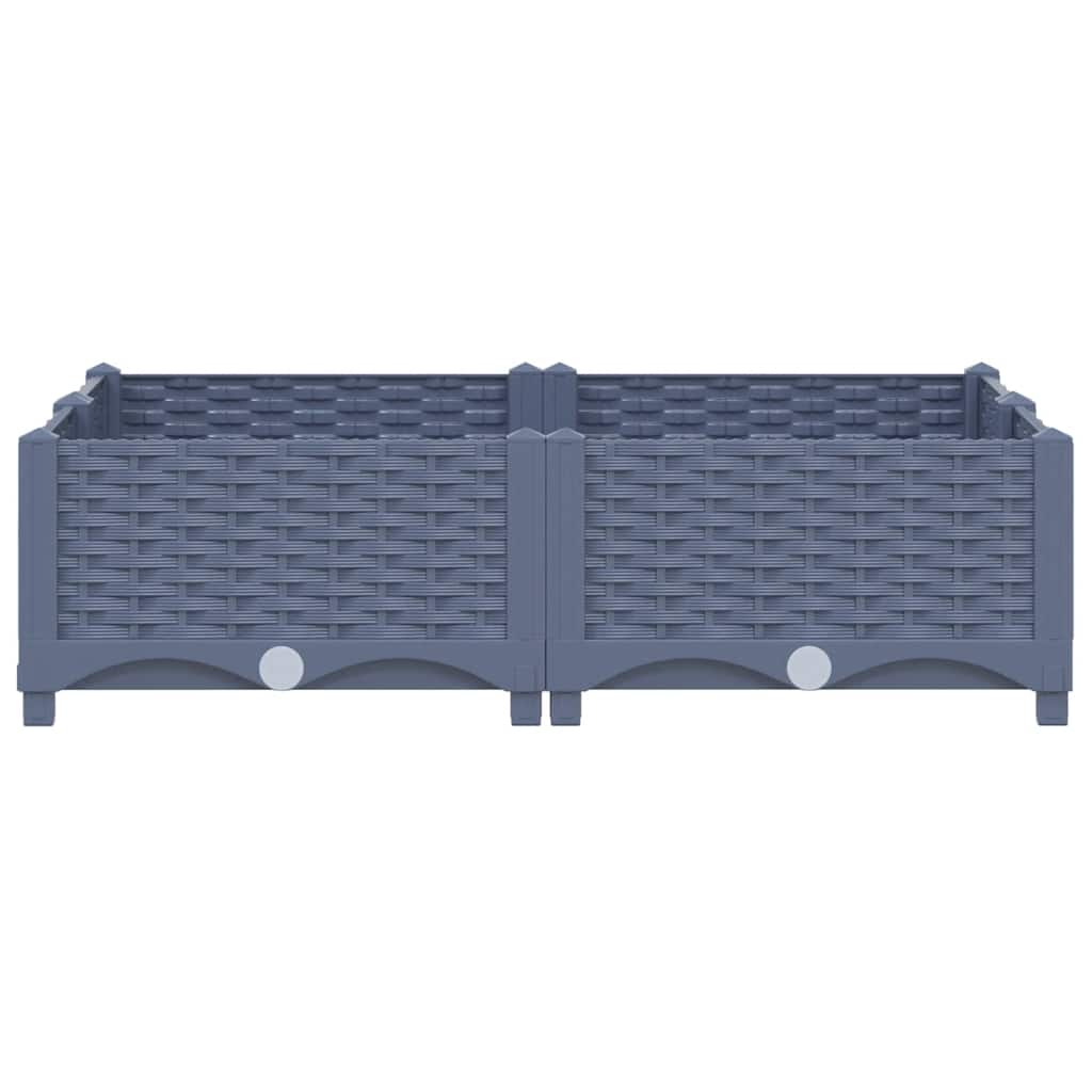 Fioriera Rialzata 80x80x23 cm in Polipropilene | homemem39
