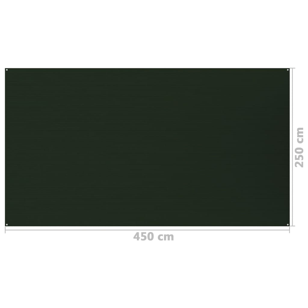 Tappeto da Tenda 250x450 cm Verde Scuro